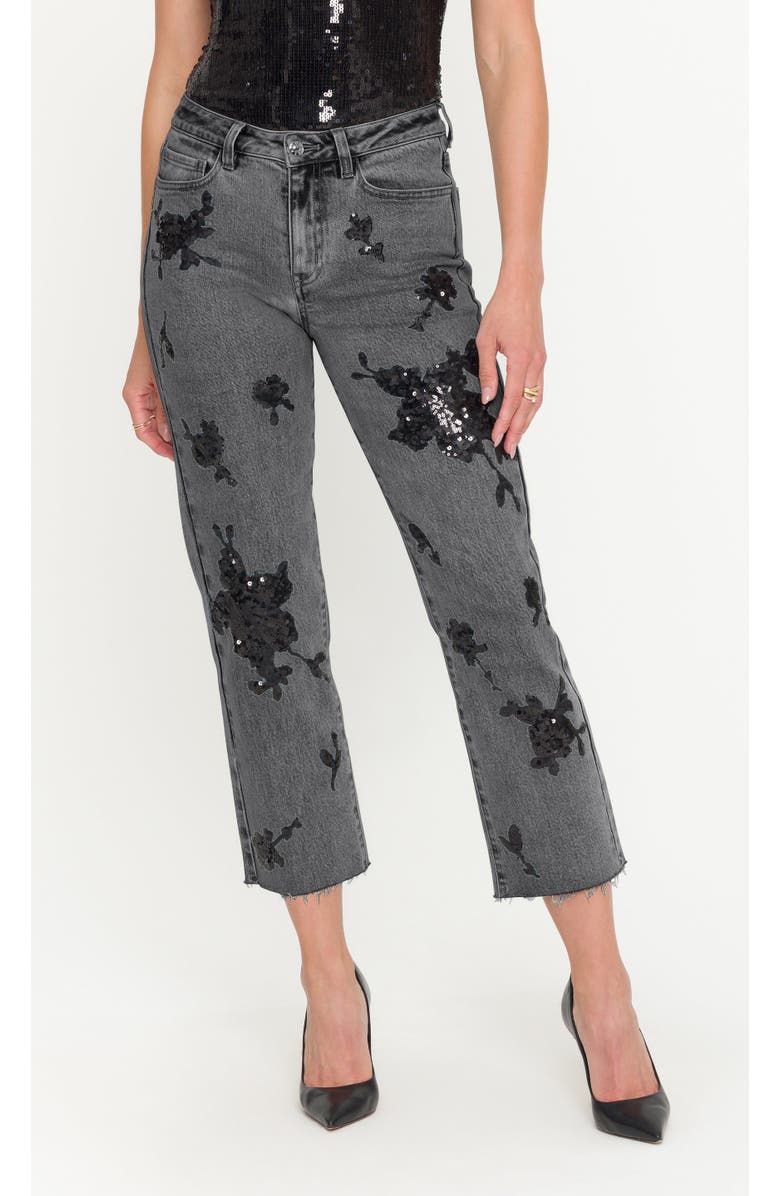 Generation Love Bella Sequin Embellished Jeans, Alternate, color, Black, Grey
