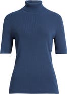 Anne Klein Short Sleeve Turtleneck Sweater