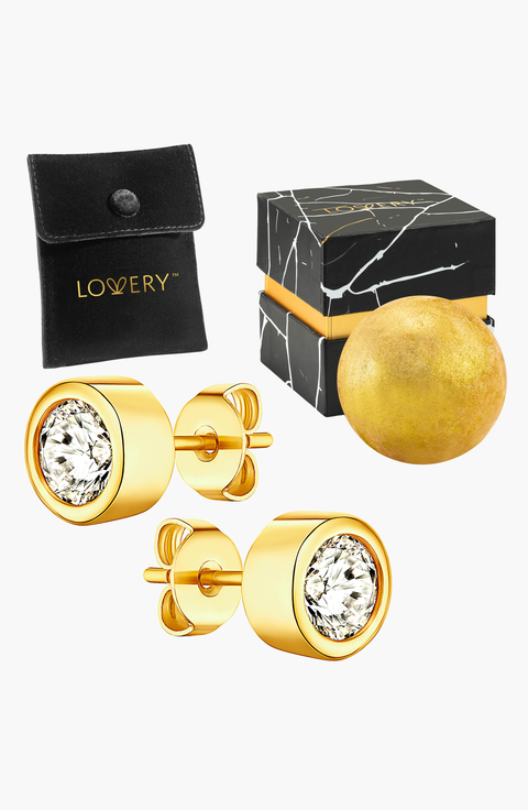 14K Gold Earring and Bath Bomb Gift Set