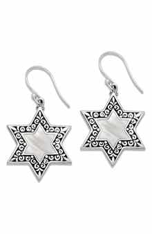 SAMUEL B. Mother-Of-Pearl Star Drop Earrings