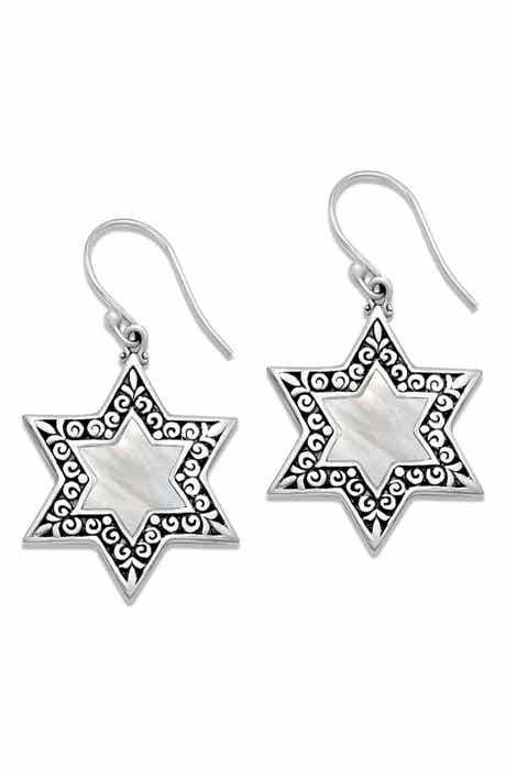 SAMUEL B. Mother-Of-Pearl Star Drop Earrings