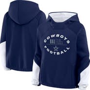 FANATICS Women's Fanatics Navy Dallas Cowboys Oversized Redzone Bubble Screen Pullover Hoodie