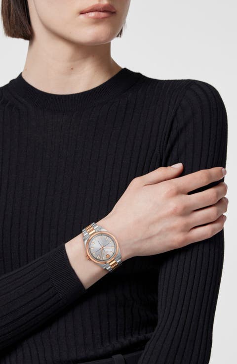 Millenyium Round Two Tone Watch, 32mm