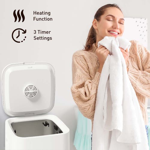 Pursonic Bathroom Essential Set Luxury Towel Warmer Bucket, Digital Scale, And Ecological Bath Body In White