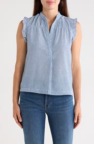 MAX STUDIO Ruffle Sleeveless Top