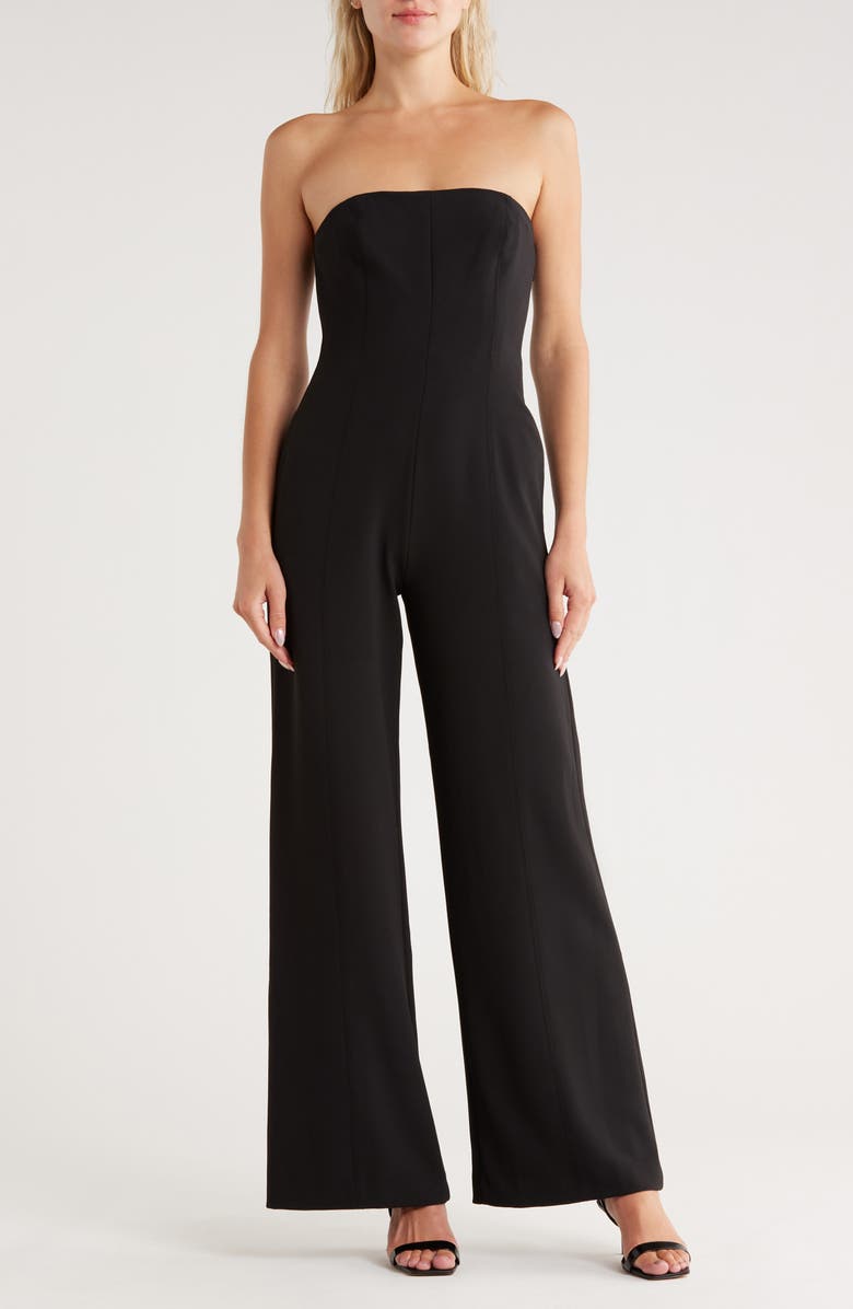 A.L.C. Eden Wide Leg Jumpsuit, Main, color, Black