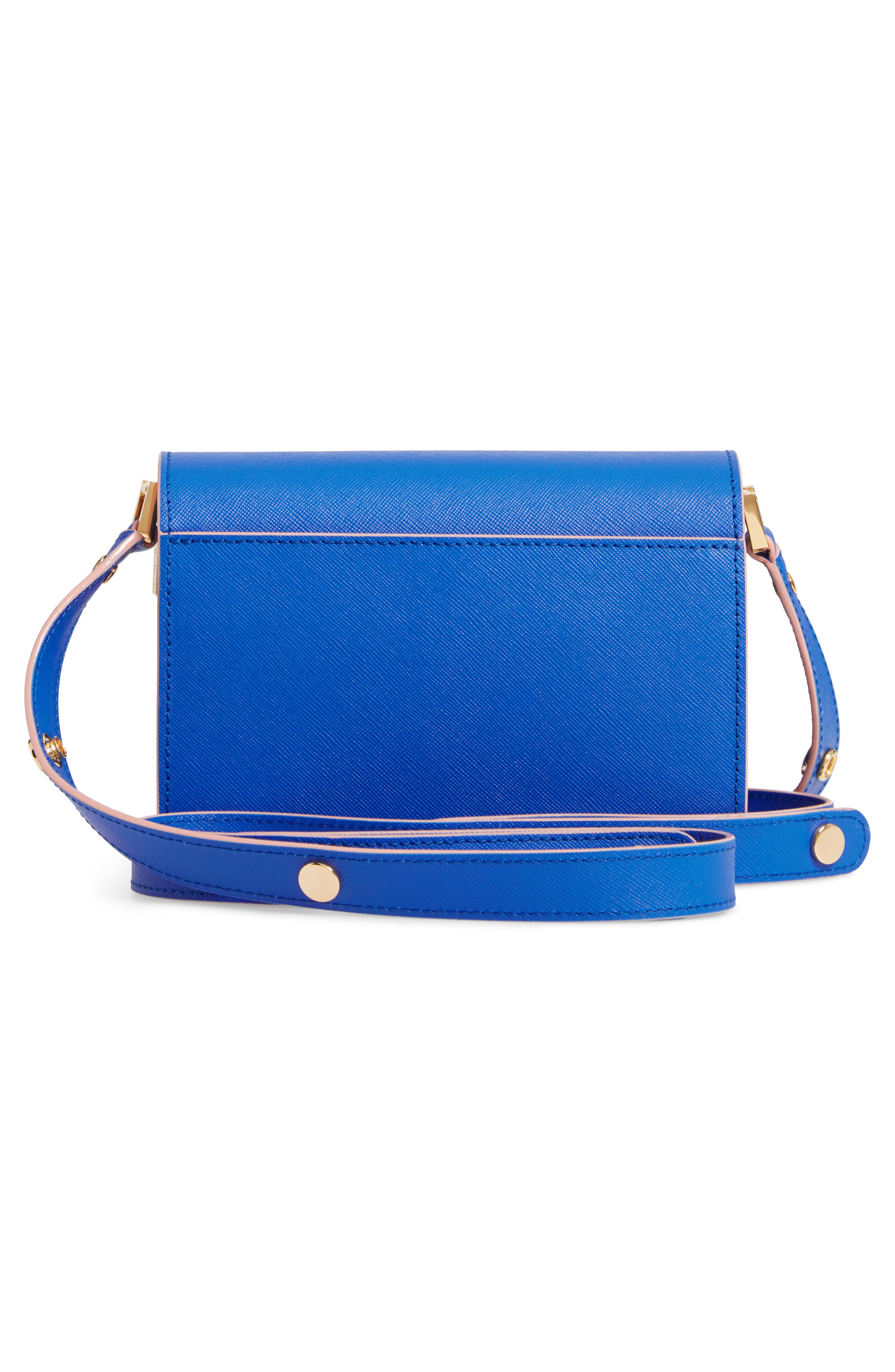 Marni Small Trunk Leather Shoulder Bag, Alternate, color, 
