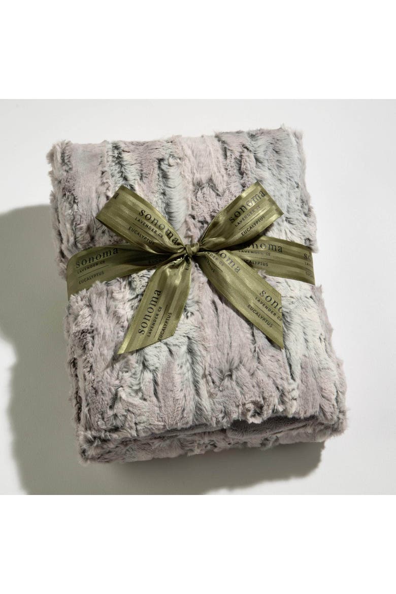 Eucalyptus Spa Blankie, Alternate, color, Silver Fox