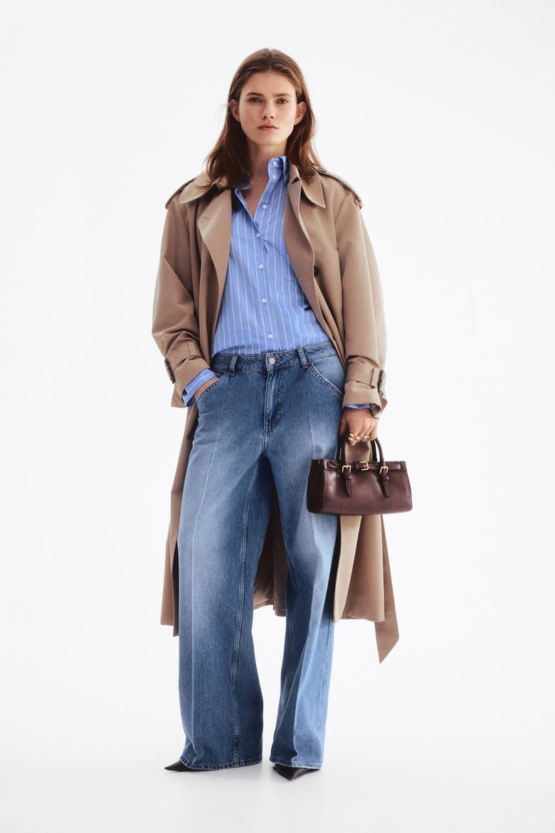 Crease-leg Jeans, Main, color, Denim blue