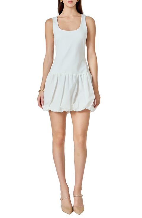 Bubble Hem Sleeveless Minidress