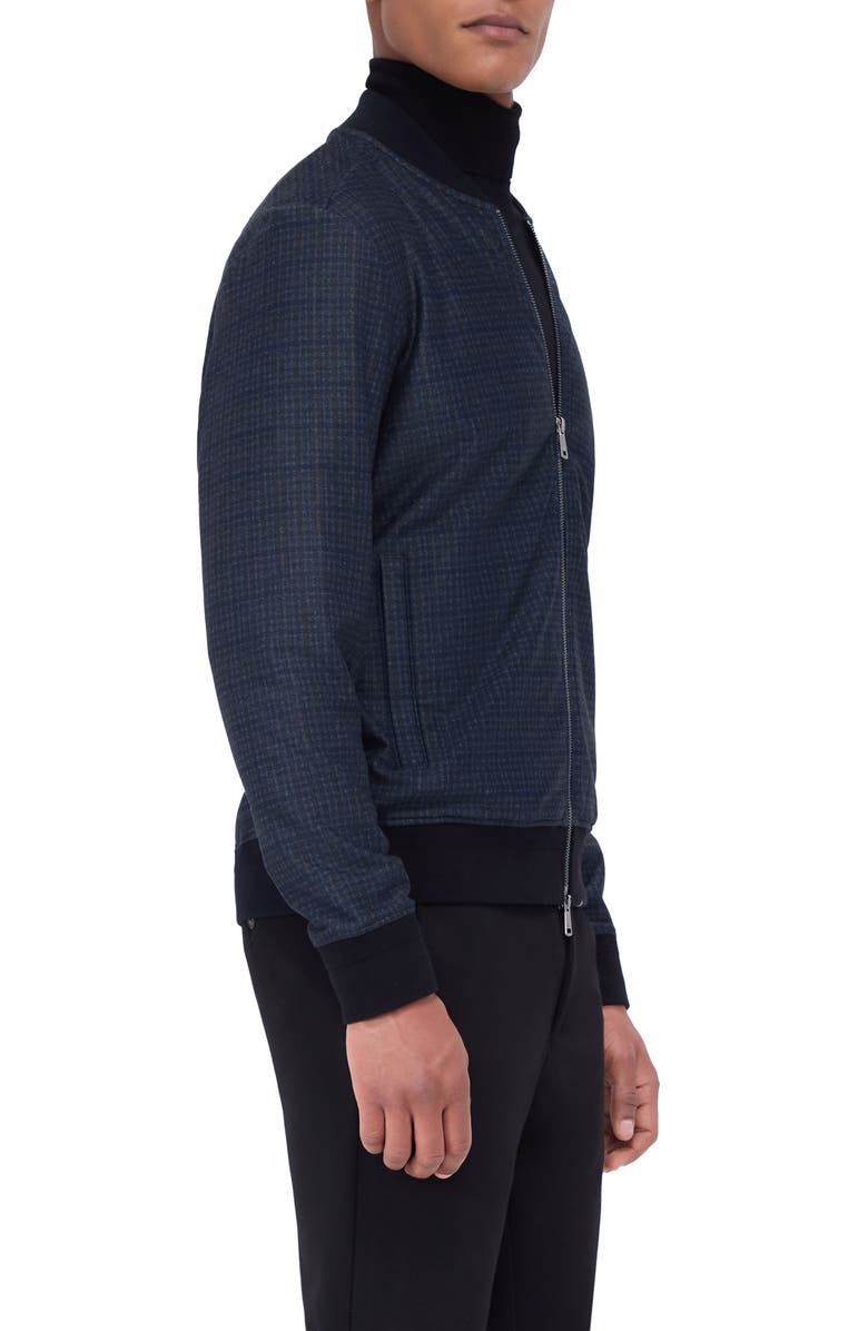 Bugatchi Plaid Bomber Jacket, Alternate, color, 