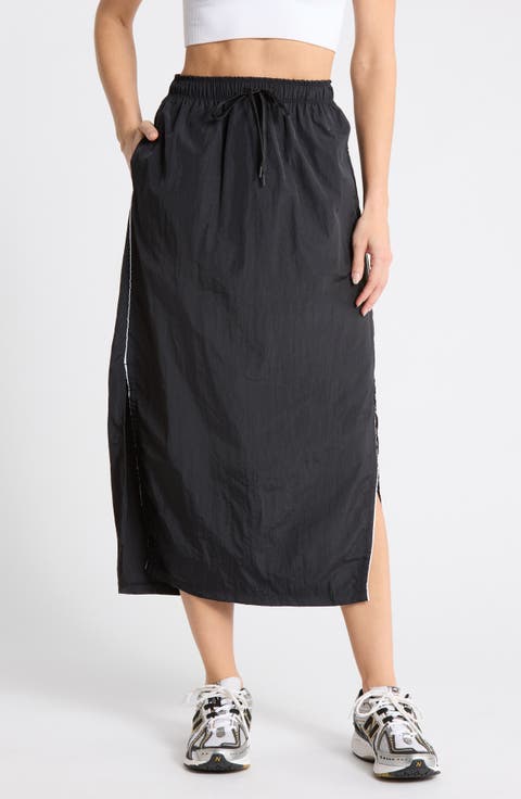 Breakaway Crinkled Maxi Skirt