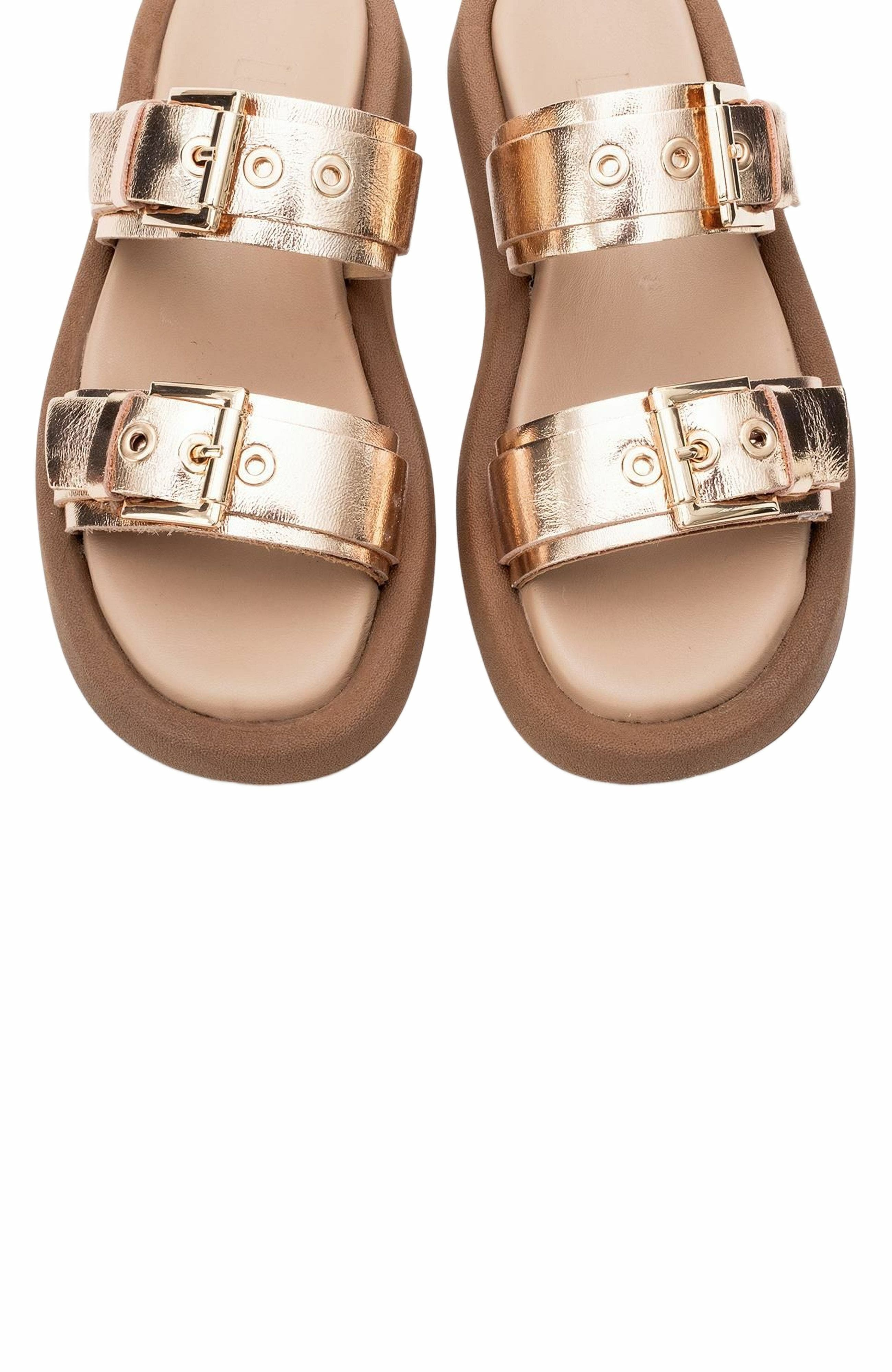 Finezza Leather Two-Strap Sandal, Alternate, color, Rose Leather