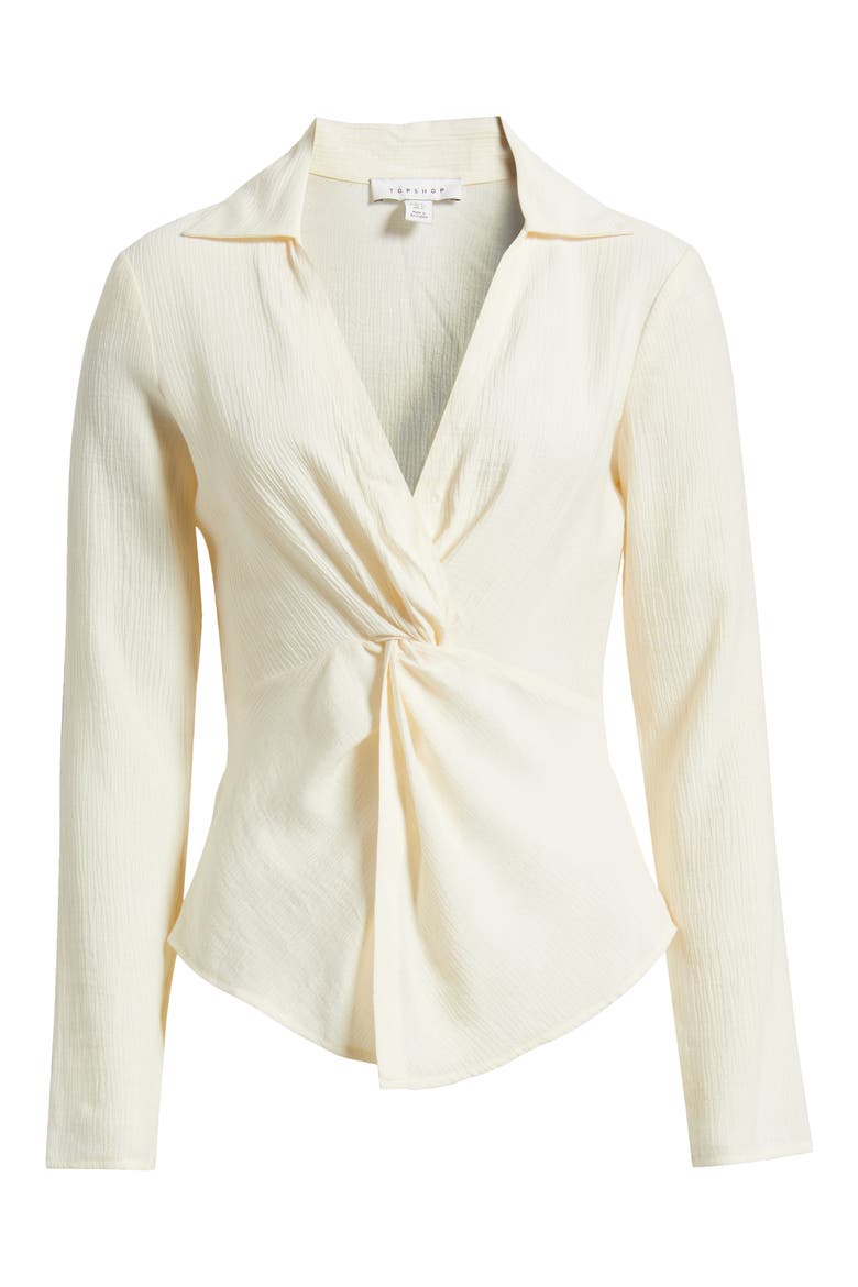Twist Front Top, Alternate, color, CREAM