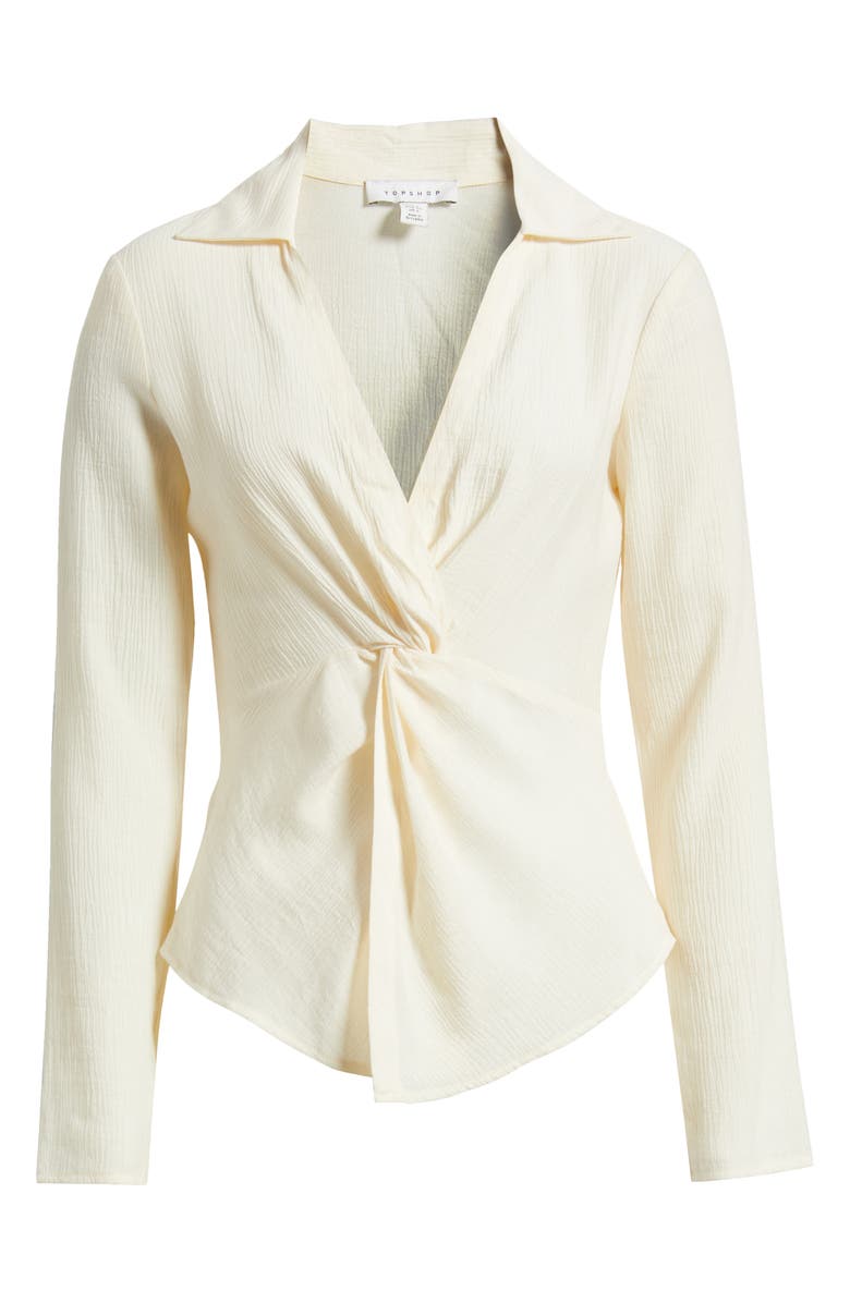 Topshop Twist Front Top, Alternate, color,