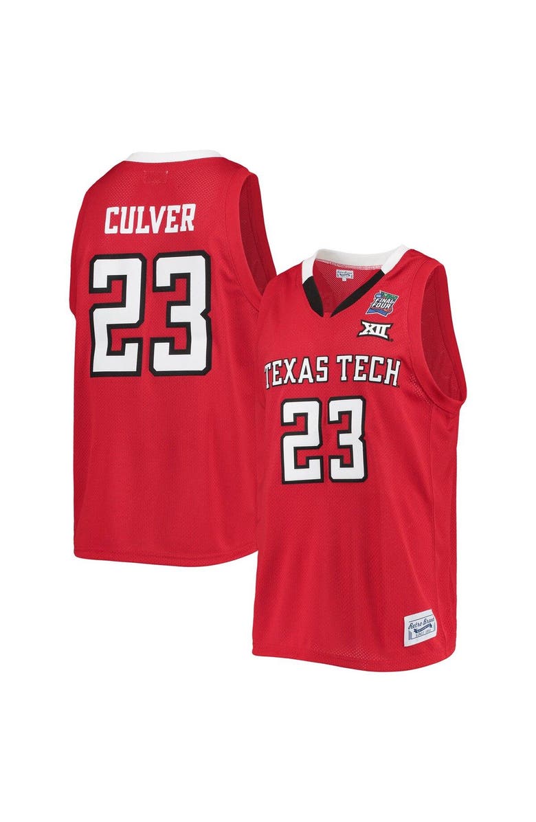 Retro Brand Men's Original Retro Brand Jarrett Culver Red Texas Tech Red Raiders Alumni Commemorative Replica Basketball Jersey, Main, color, 