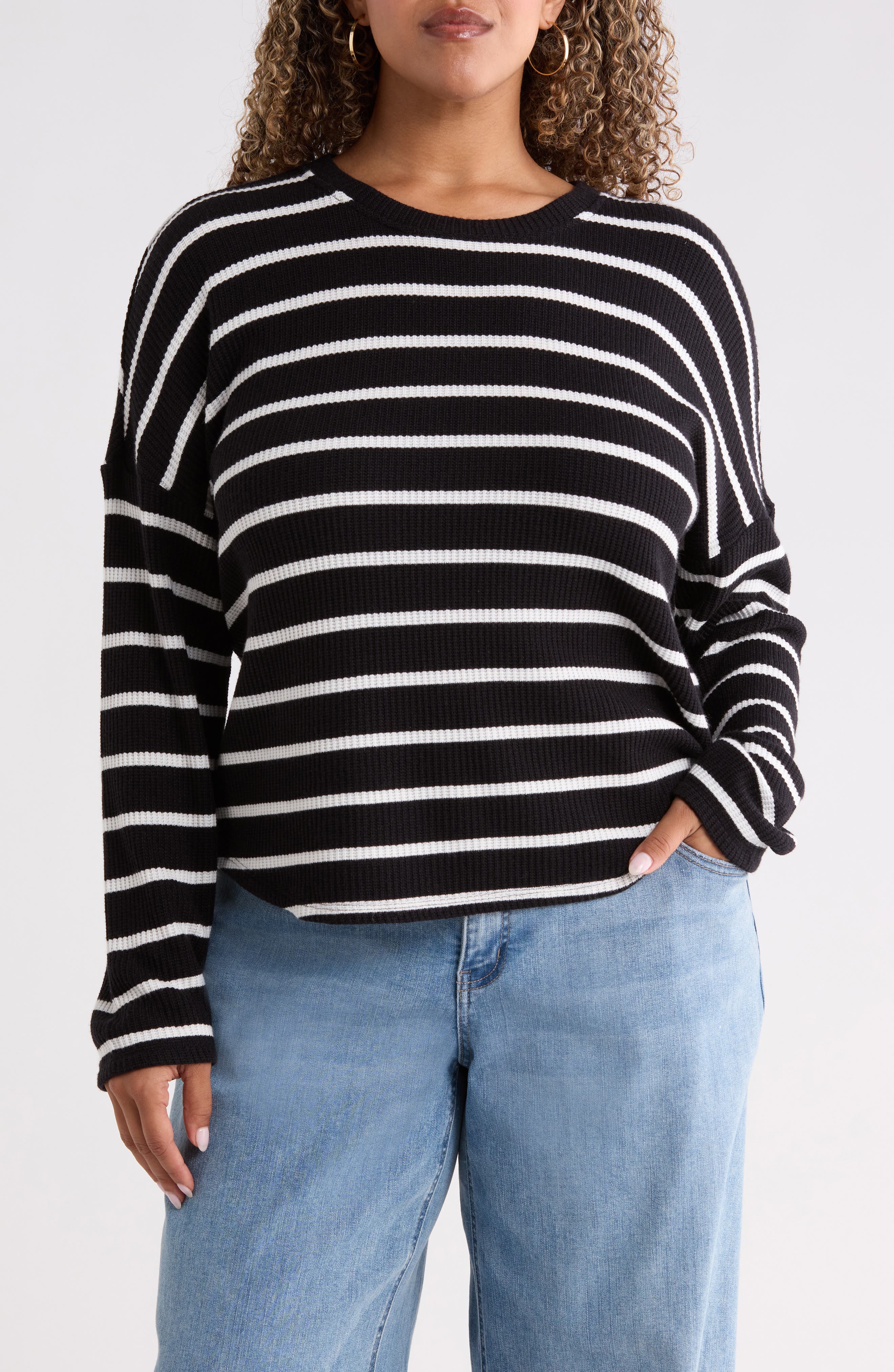 BLACK- IVORY STACY STRIPE