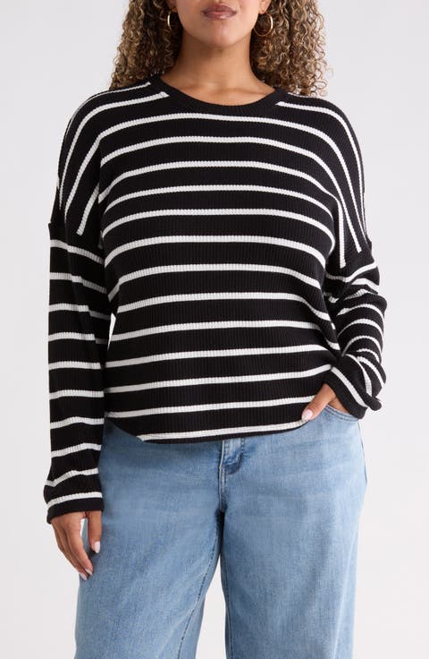 Drop Shoulder Waffle Tee