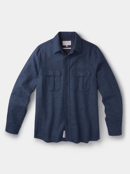 Aubin Ravendale Wool Shirt In Blue