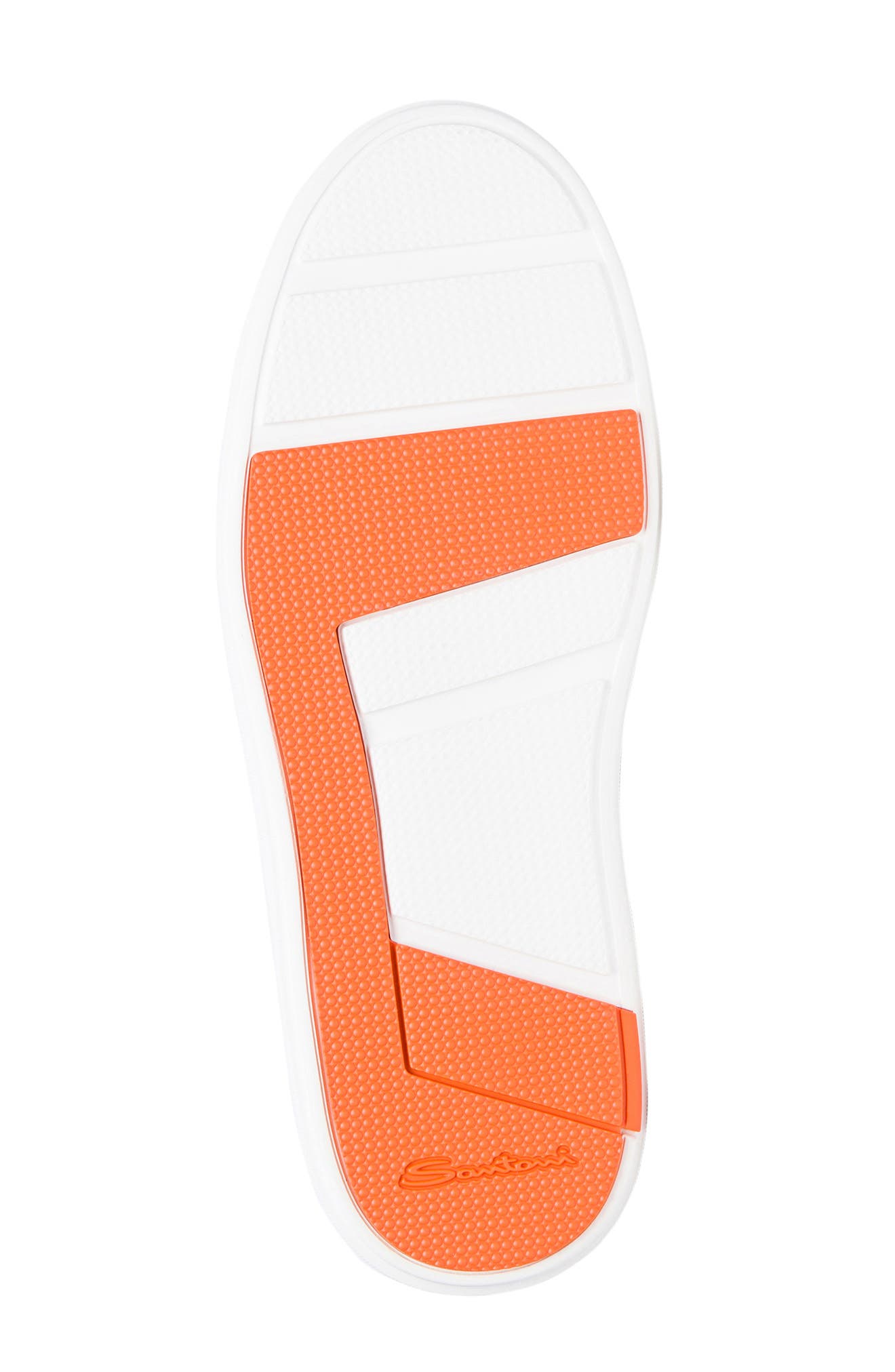 Santoni Fuzz Leather Sneaker, Alternate, color, 