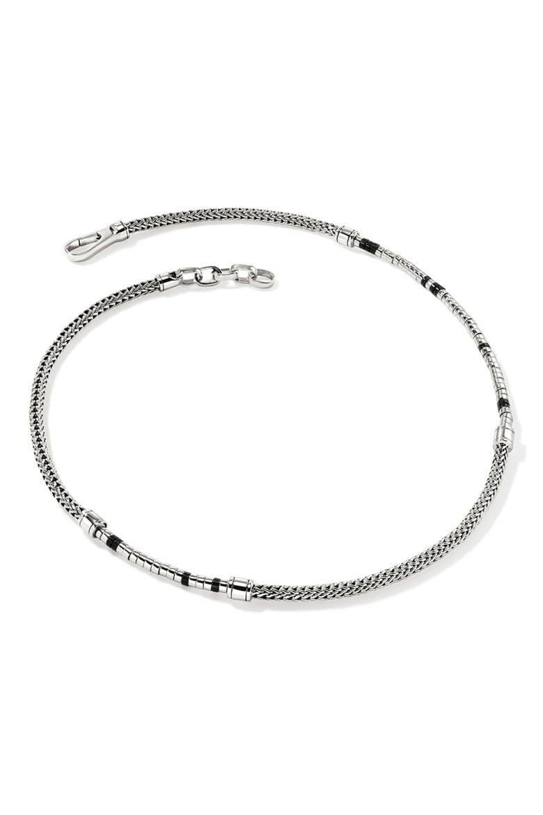 Heishi Necklace, Sterling Silver, Gemstones, Alternate, color, SILVER