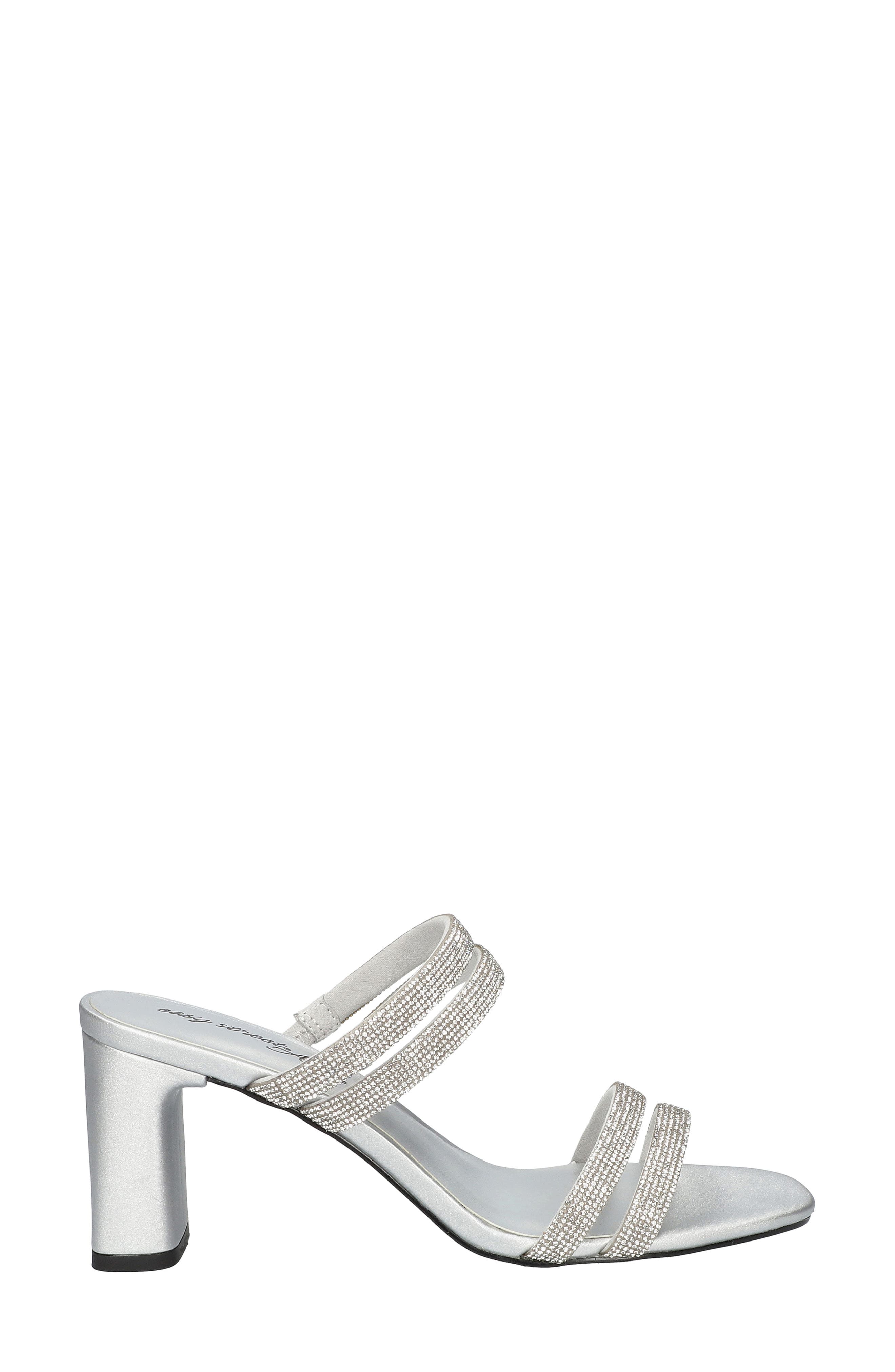 Jemma Slide Sandal, Alternate, color, SILVER SATIN STONES