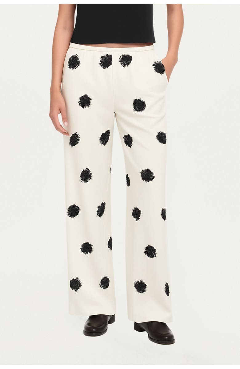 Nocturne Embellished Bootcut Pants, Main, color, Ivory