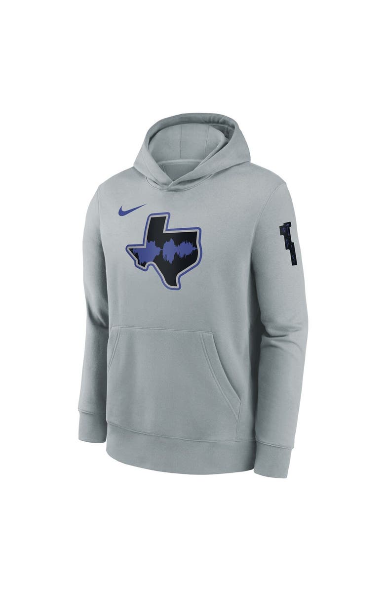Nike Youth Nike Silver Dallas Mavericks 2023/24 City Edition Courtside Pullover Hoodie, Alternate, color, 