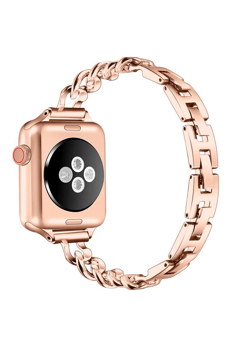 Nikki Stainless Steel Apple Watch® Watchband, Alternate, color, ROSE GOLD