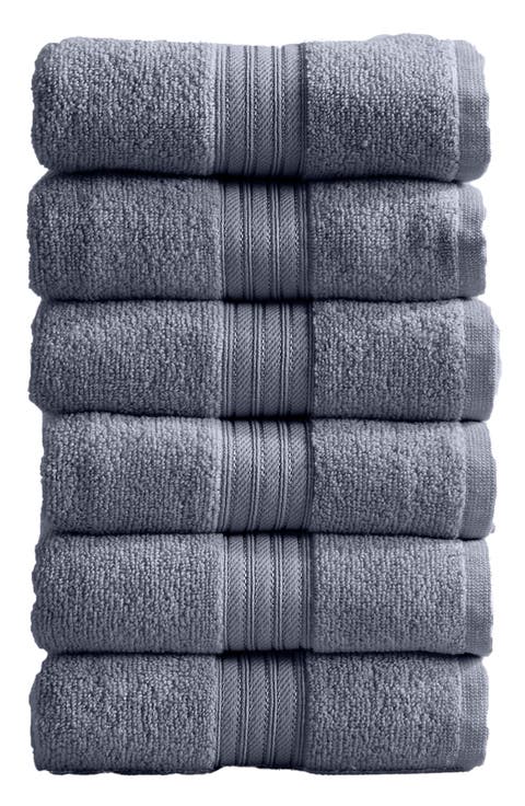 Quick-Dry Cotton 6-Pack Hand Towel Set