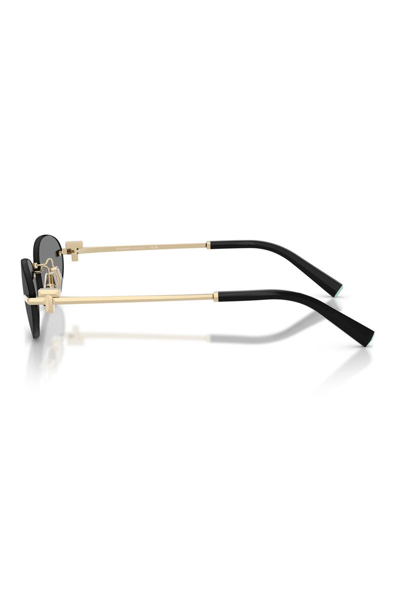 56mm Oval Sunglasses, Alternate, color, PALE GOLD / DARK GREY