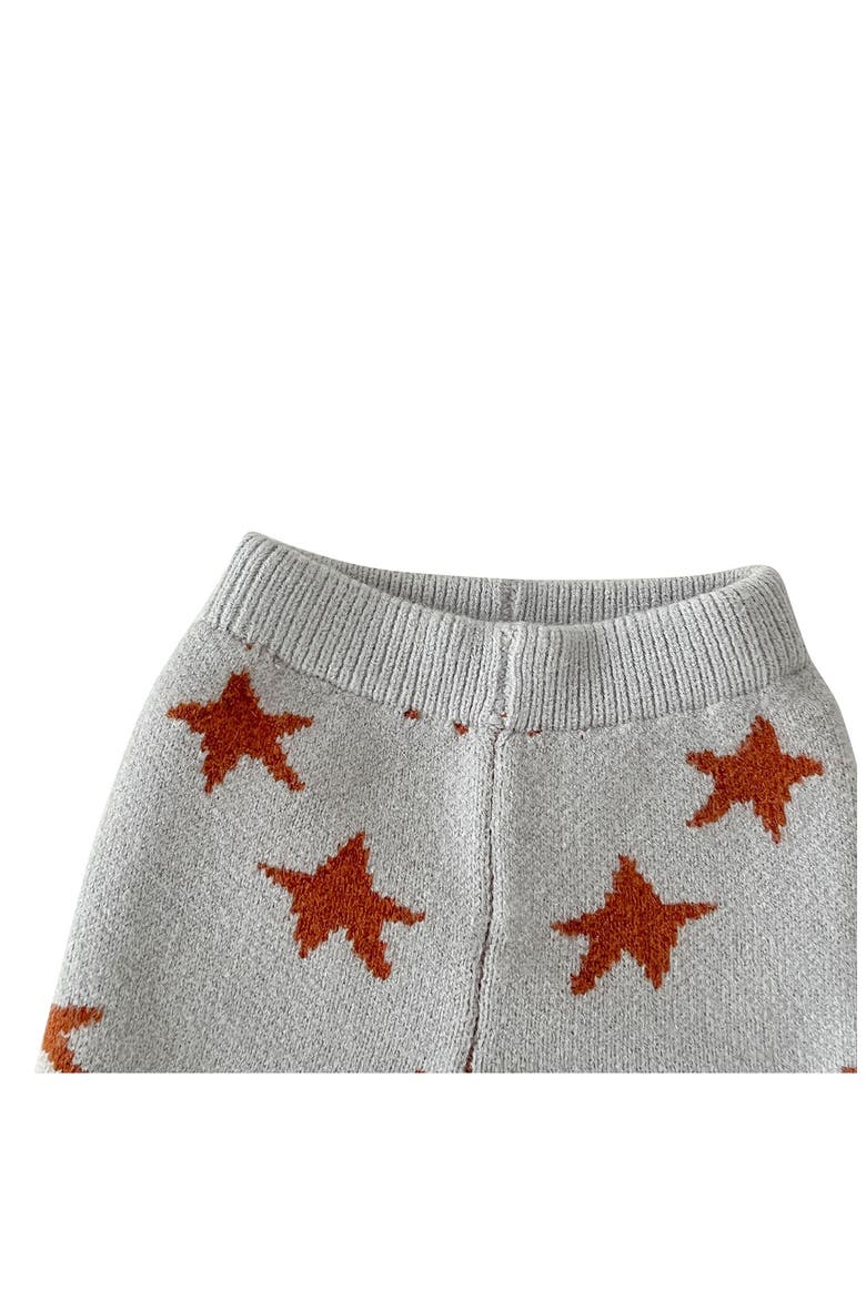 Zuri Star Pattern Crewneck Sweater & Pants Set, Alternate, color, GRAY