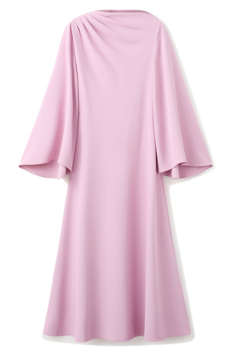 MANGO Flared Sleeve Satin Dress, Alternate, color, 