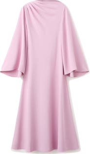 MANGO Flared Sleeve Satin Dress