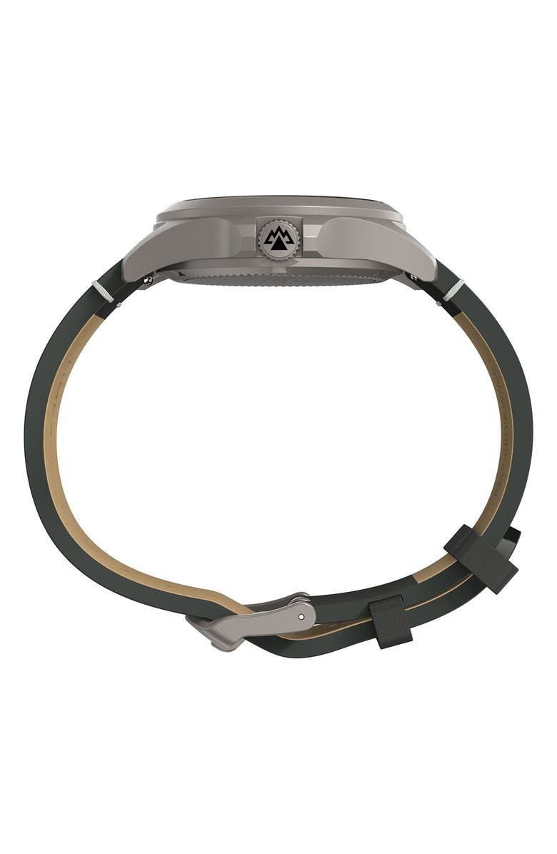 Timex<sup
®</sup
 Expedition Titanium Leather Strap Watch, 38mm, Alternate, color, 