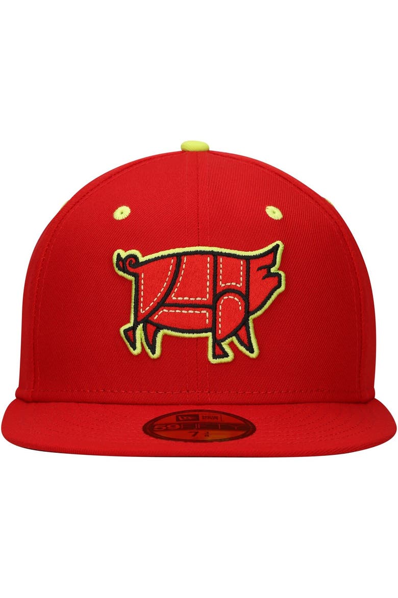 Men's New Era Red Chicharrones de Columbia Copa de la Diversión 59FIFTY Fitted Hat, Alternate, color, Red