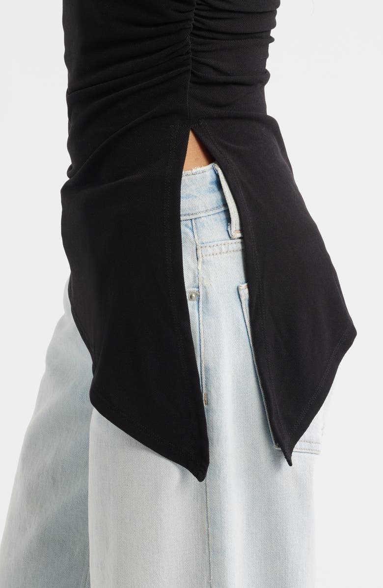 BDG Urban Outfitters Ines Asymmetric Hem Bandeau Top, Alternate, color, Black