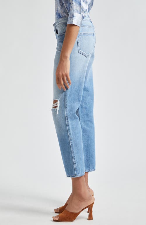 L Agence Nevia Low Rise Slouch Straight Leg Jeans In Caruso Destruct