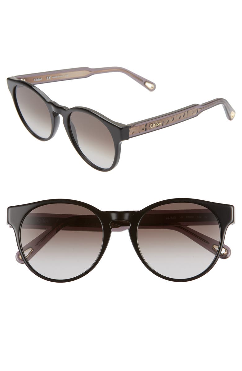 Chloé Willow 52mm Round Sunglasses, Main, color,