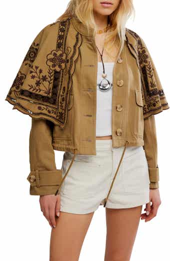 Free People Bali Hideaway Cutwork & Embroidery Cotton Jacket