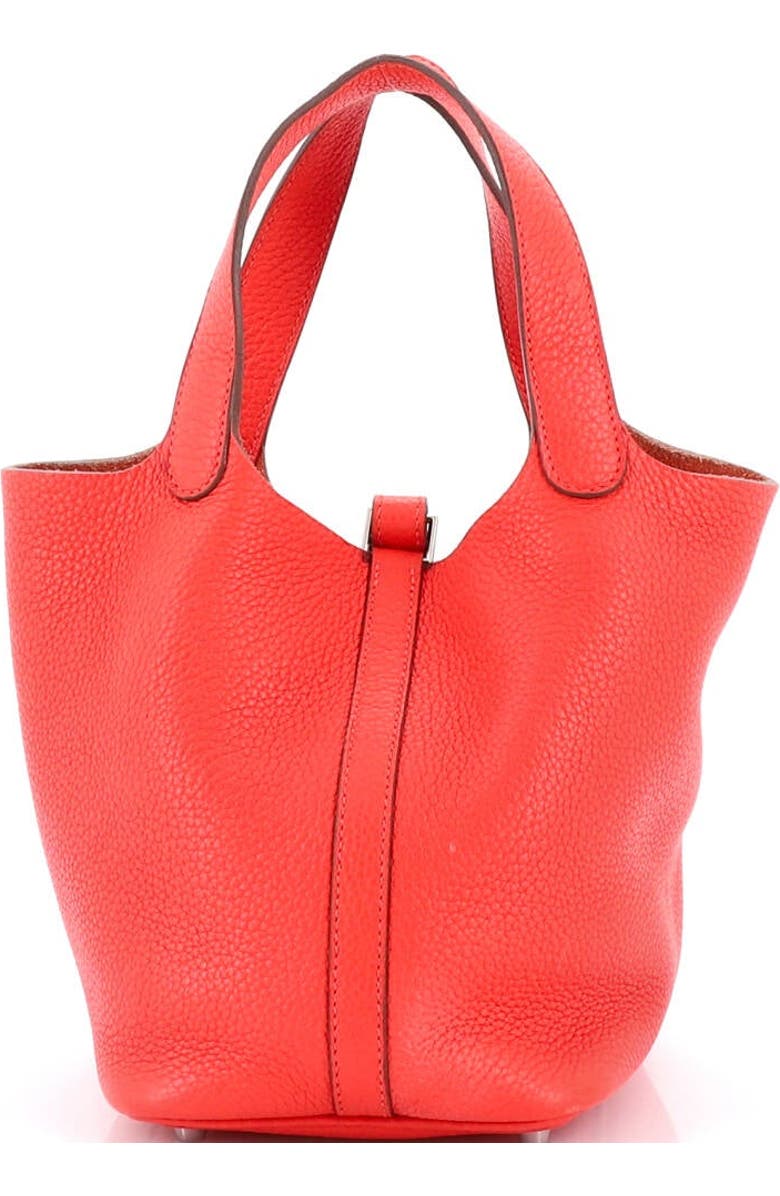 Pre-Owned Hermes Picotin Lock Bag Clemence PM, Alternate, color, Rouge Pivoine