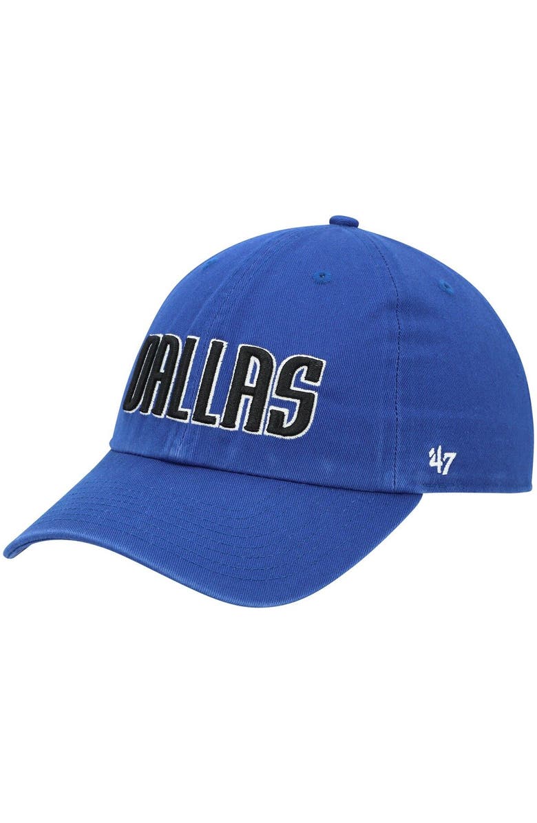 '47 Men's '47 Royal Dallas Mavericks Clean Up Wordmark Adjustable Hat, Main, color, Royal