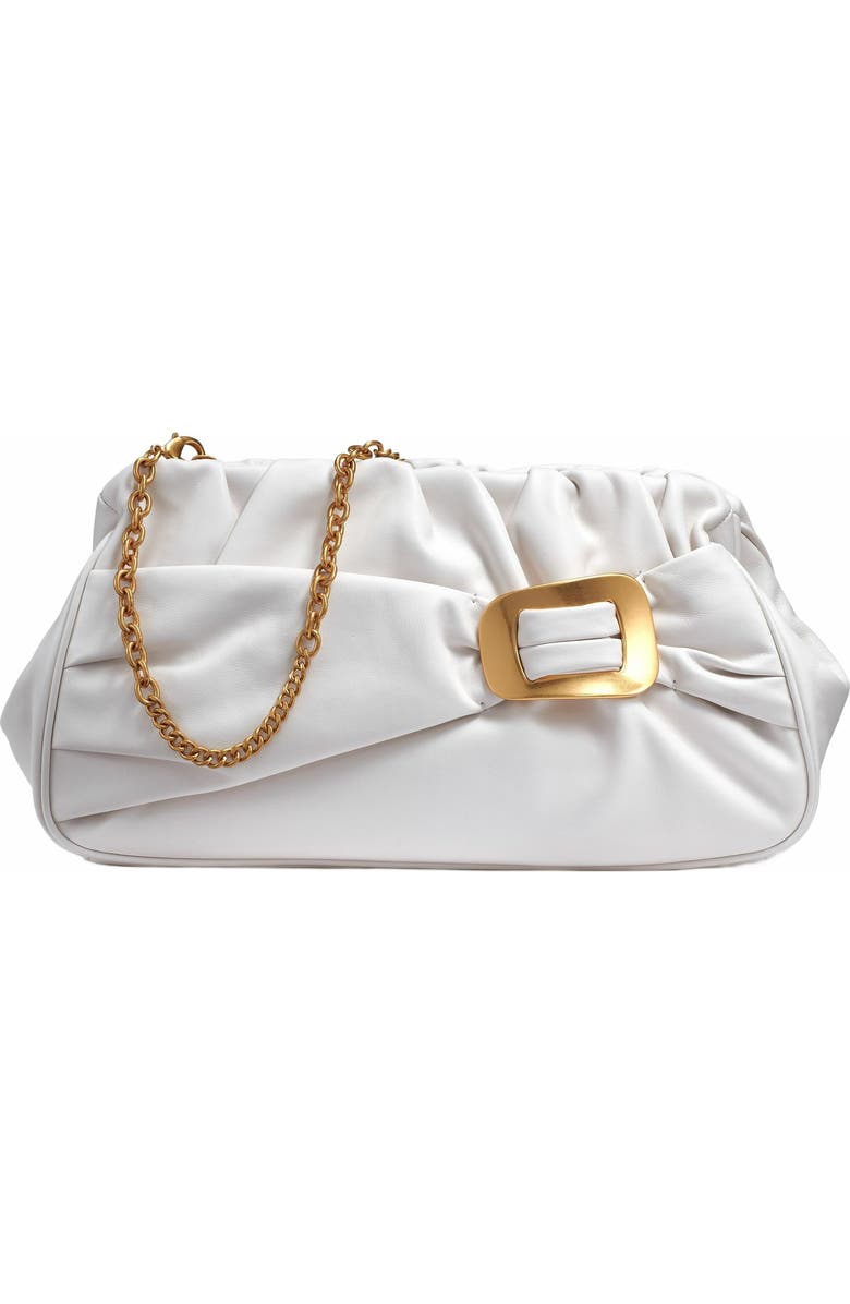 Donna Karan New York Bella Clutch, Main, color, Brilliant White