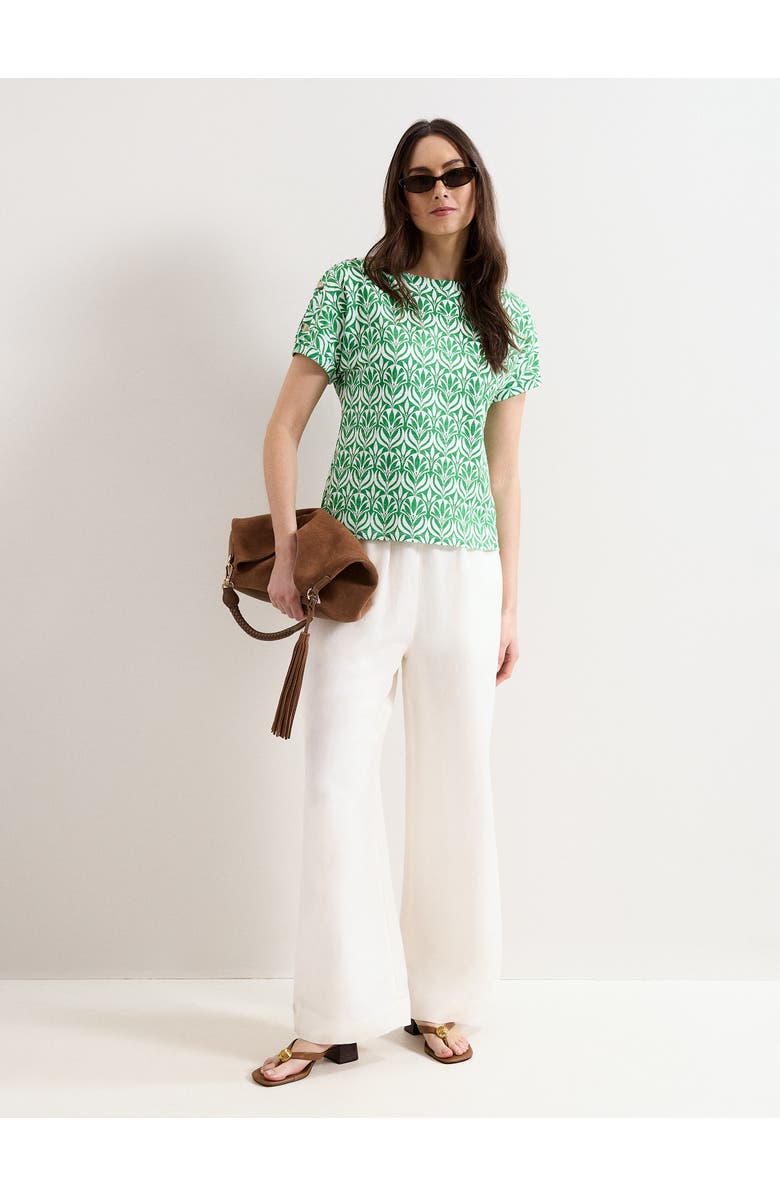 Phase Eight Suzie Short Sleeve Boat Neck Top, Alternate, color, Green