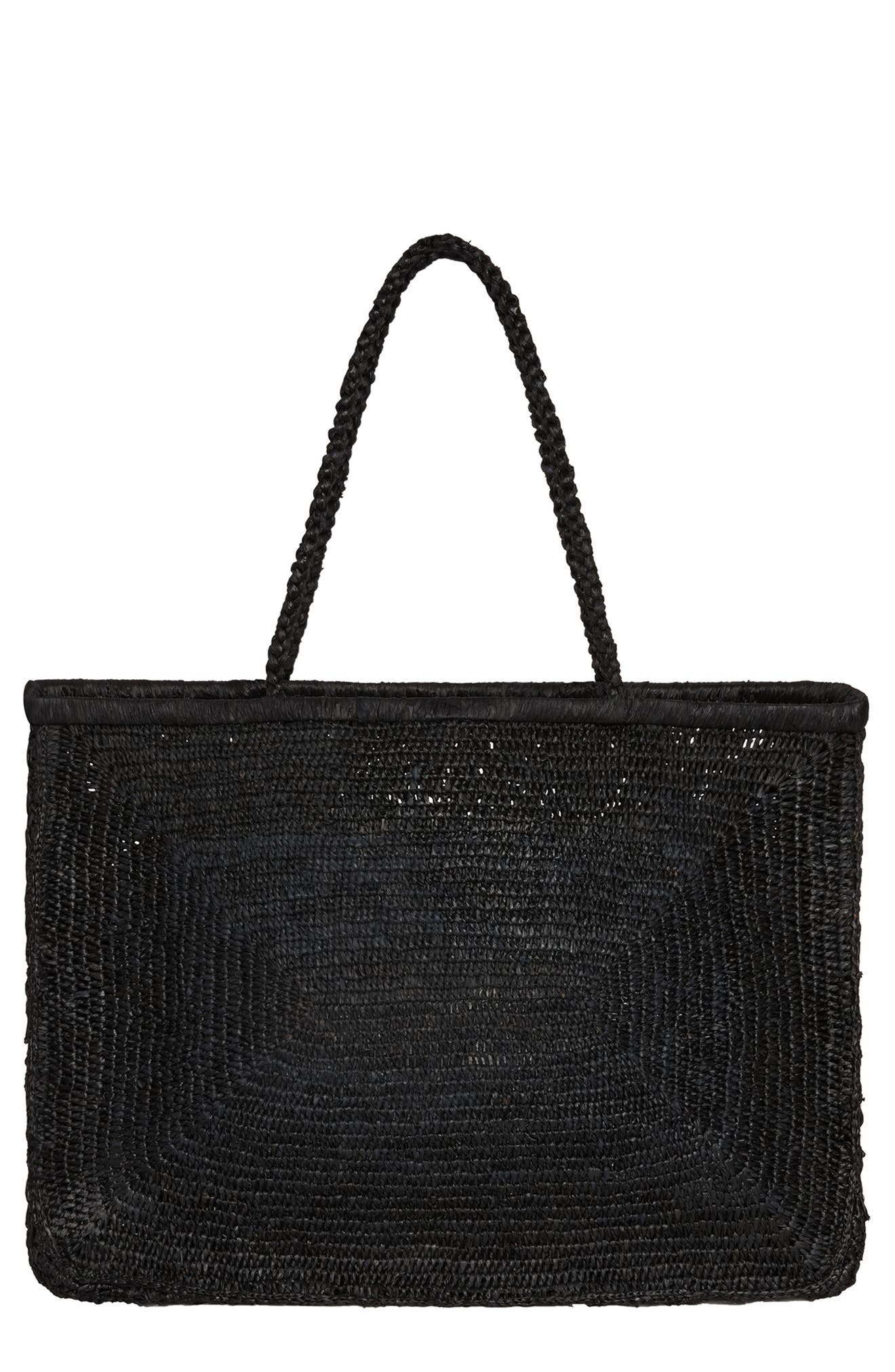 Vitamin A<sup>®</sup> Amani Raffia Tote, Main, color, Black