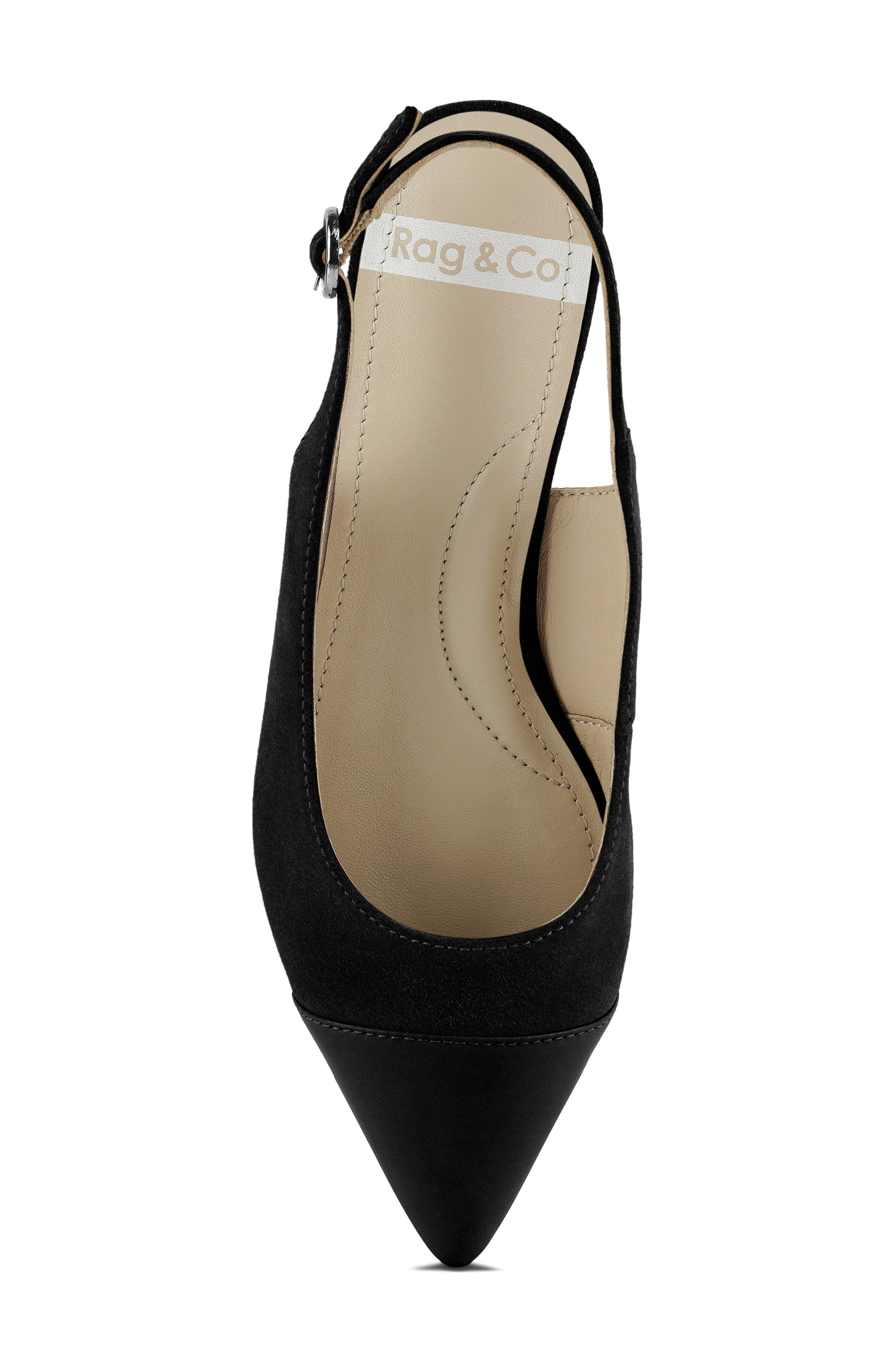 Rag & Co Uwaha Slingback Flat, Alternate, color, Black