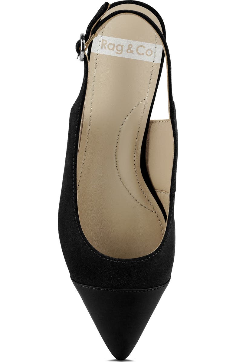 Rag & Co Uwaha Slingback Flat, Alternate, color, Black