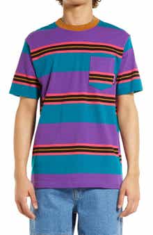 Gotcha Galapagos Stripe Pocket T-Shirt