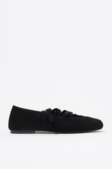 Split Leather Ballerina