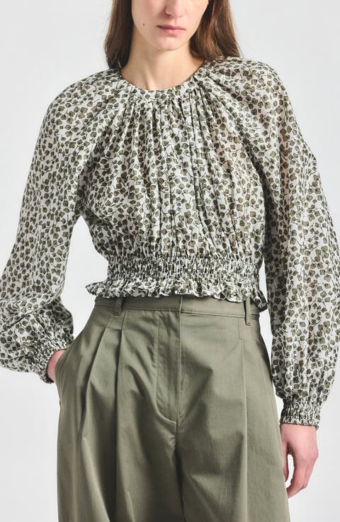 Charlee Clover Print Woven Shirt